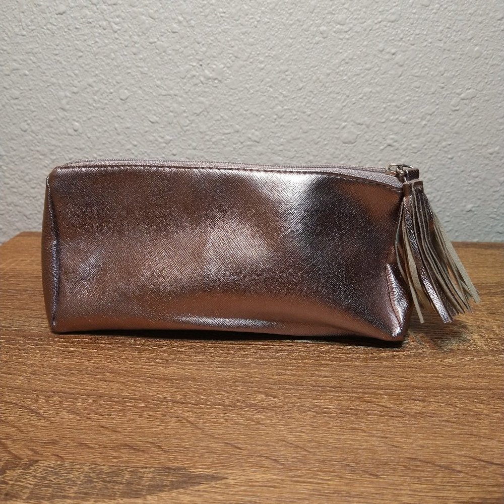Metallic makeup bag or pencil case